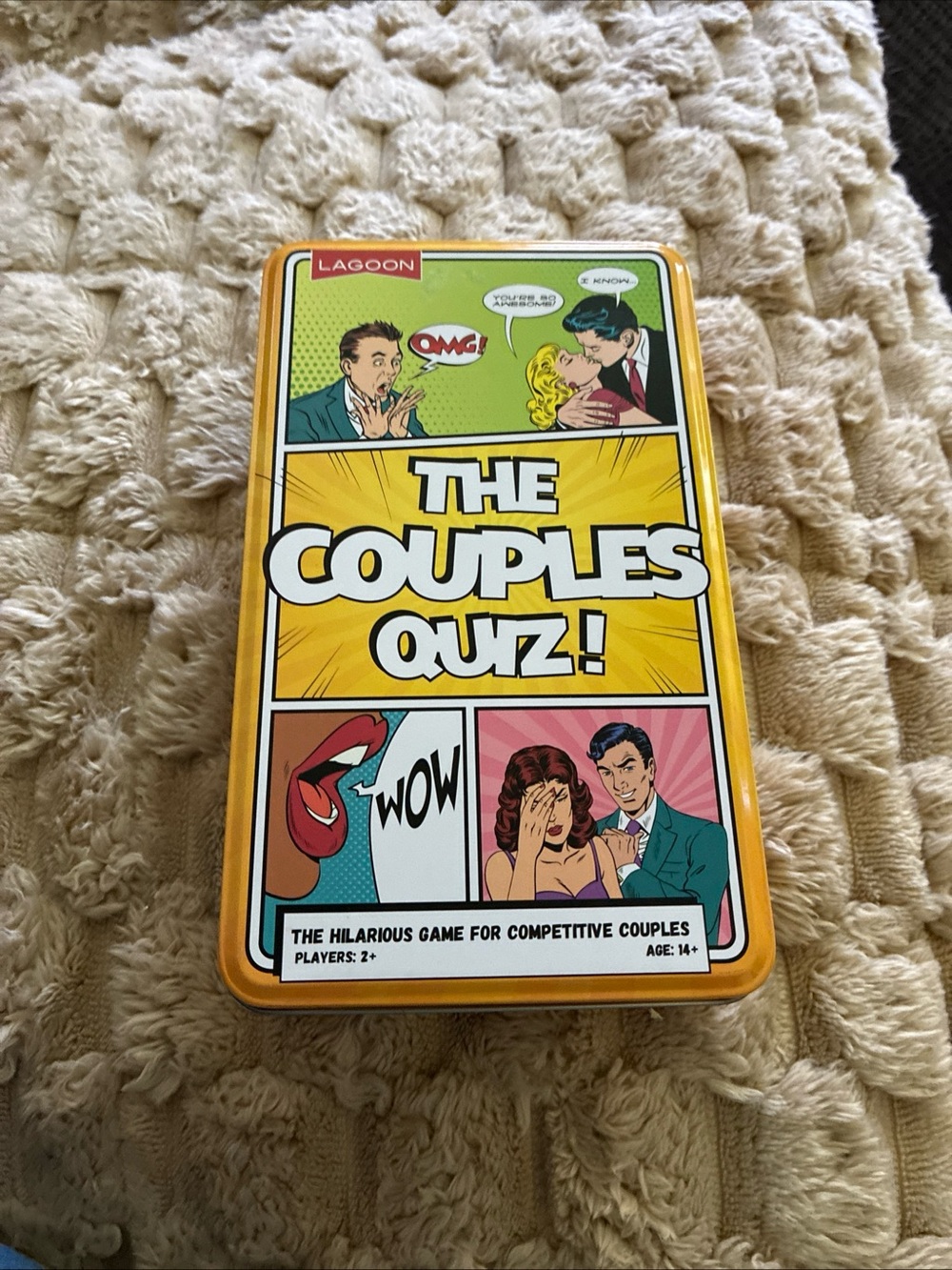 Lagoon The Couples Quiz! Card Game - Yellow Tin